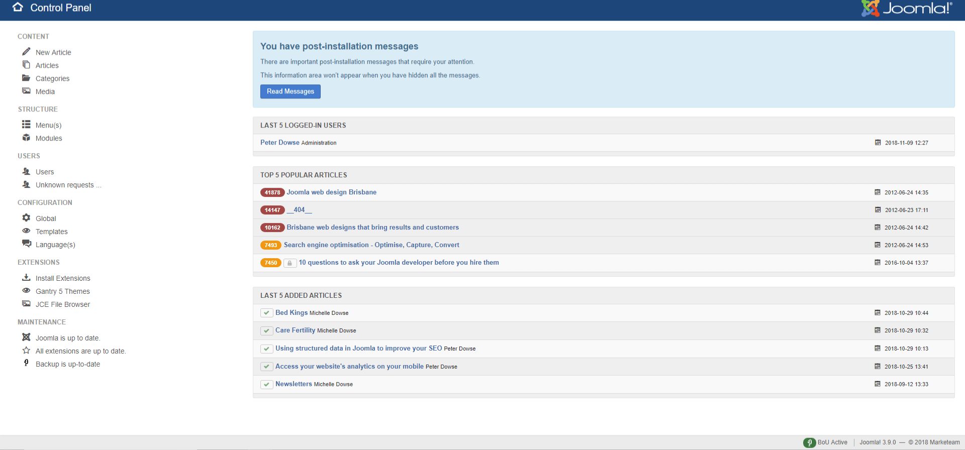 joomla version how to find v1