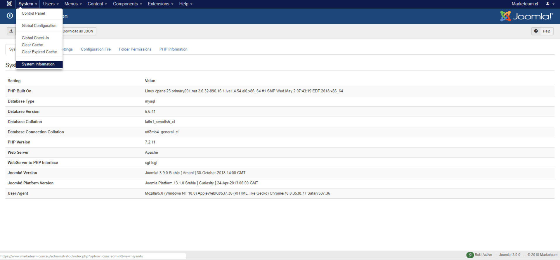 joomla version how to find v2